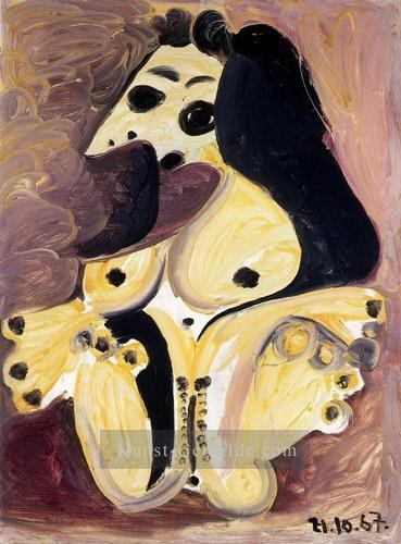 Nude sur fond mauve Gesicht 1967 Kubismus Pablo Picasso Ölgemälde